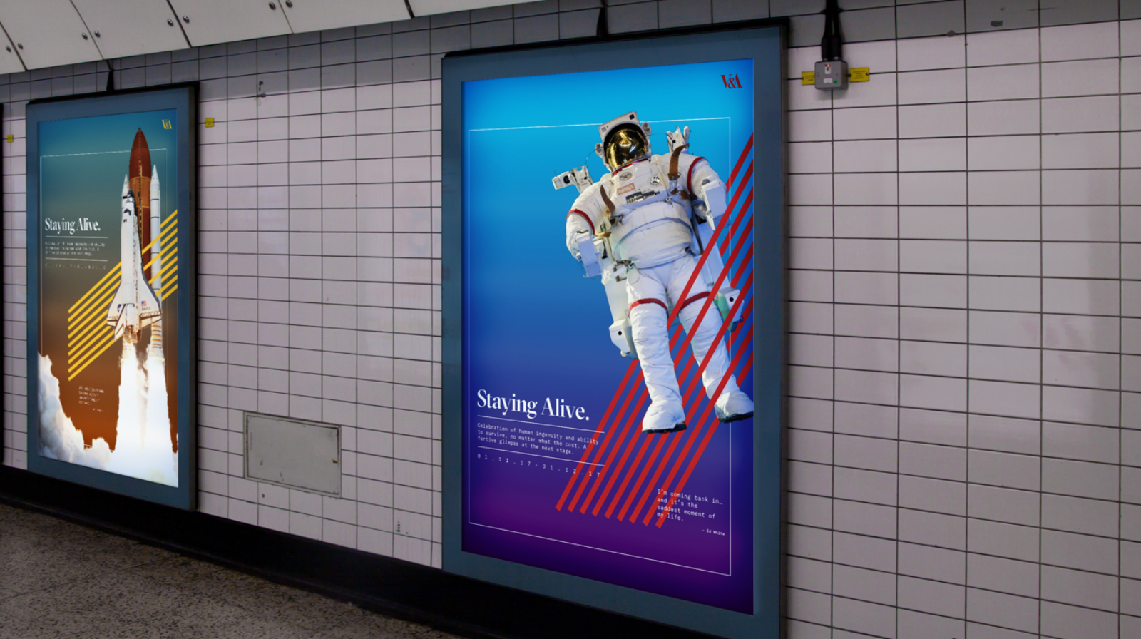 Static tube posters - 2 side by side.