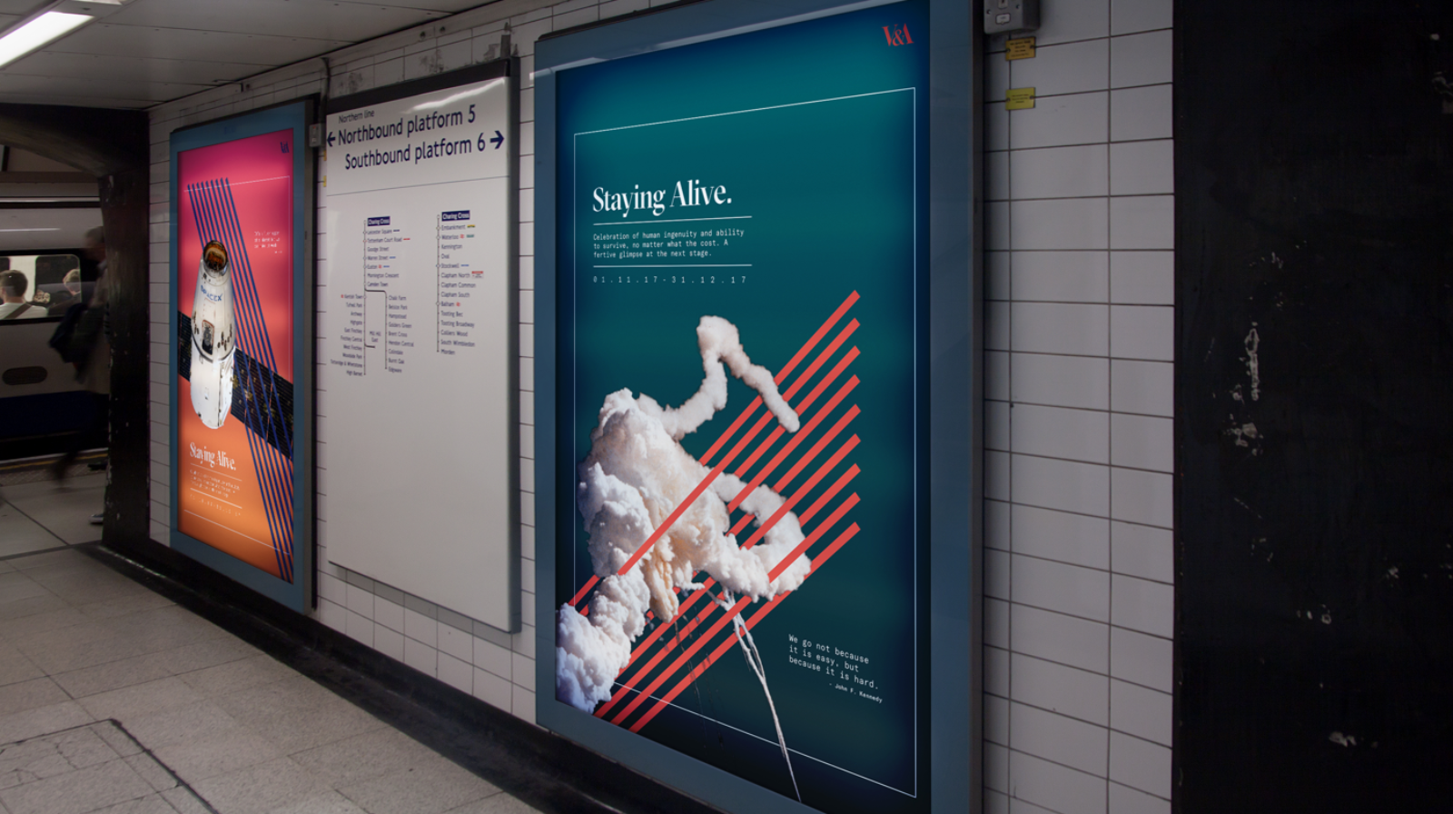Static tube posters - 2 side by side.